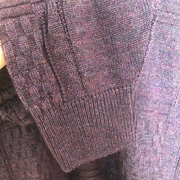 Vintage Grandpa  Textured Pullover V-Neck Wool Blend  Knit Sweater Medium - Picture 6 of 8